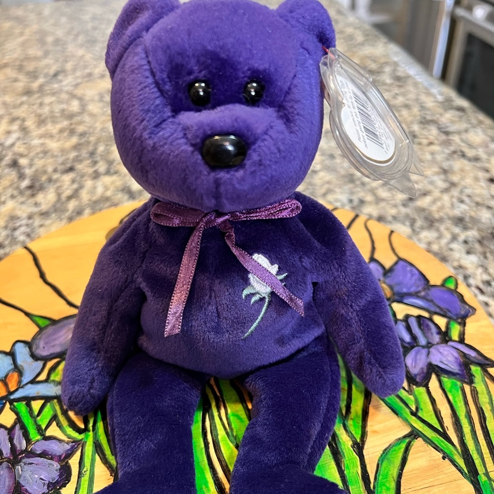 Rare 1997 Princess Diana Beanie Baby with error